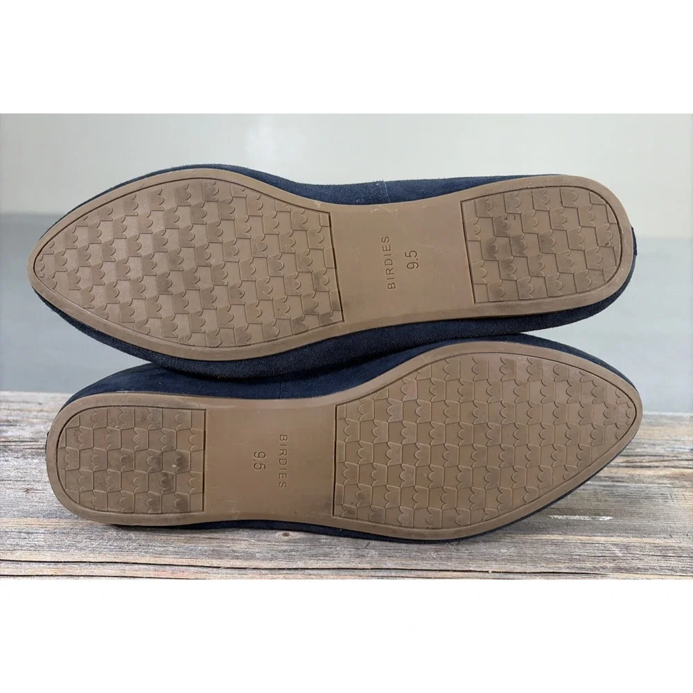 Birdies The Starling Blue Suede Loafer Flats Women’s Size 9.5 Bnfts Charity